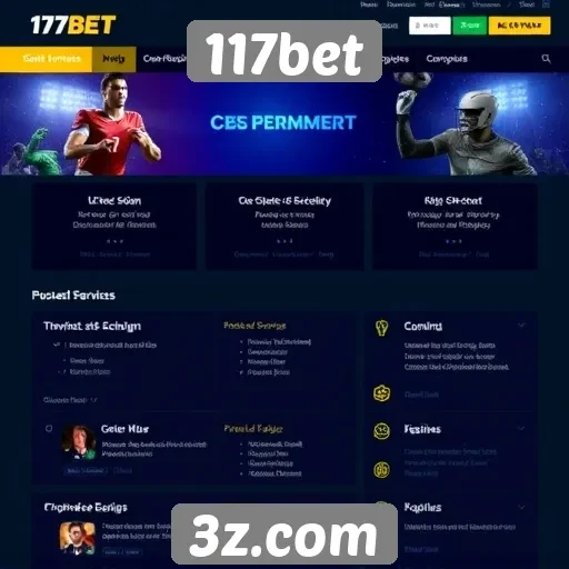 Overview das funcionalidades do site 117bet