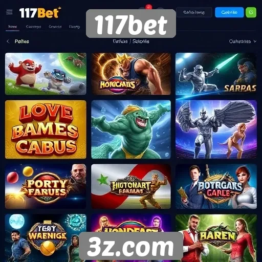 Comparativo de jogos disponíveis no 117bet